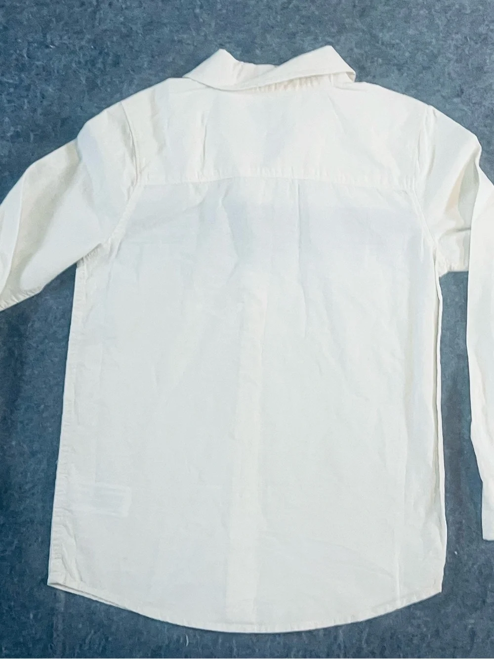 OshKosh B'gosh Cream Button-Down Shirt with Multi-Color Chest Stripe